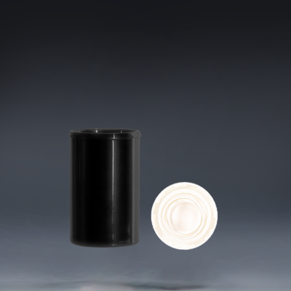 Custom PP effervescent tablet tube 30x48mm with spring desiccant cap – Sunripack packaging