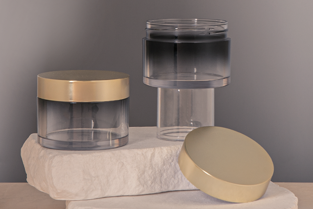 50ml PET Injection molded cosmetic jars, empty plastic cream containers