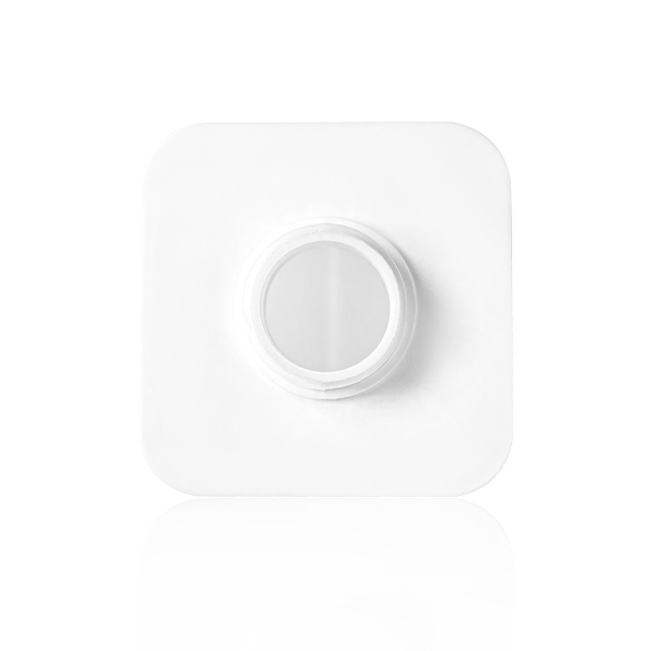500ml white HDPE shoulder bottle 32/410 snap cap, top view showing neck thread and cap detail